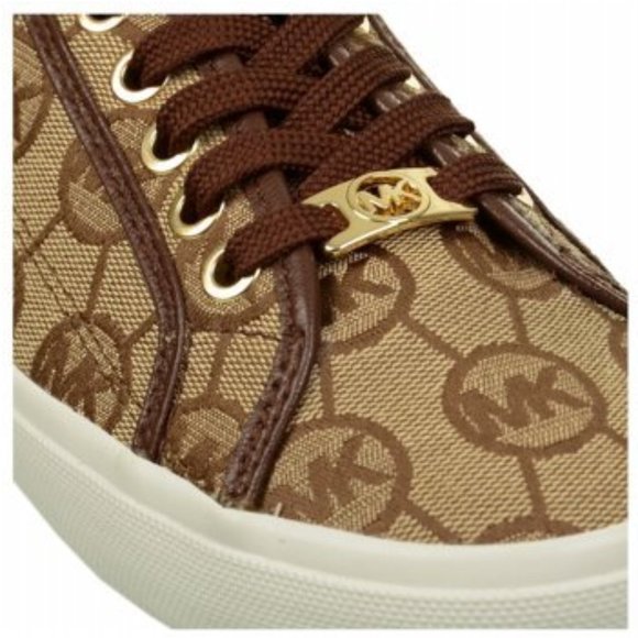 New MICHAEL Kors Women's Monogram Mocha Size 9 M Tan and Brown - Picture 7 of 15